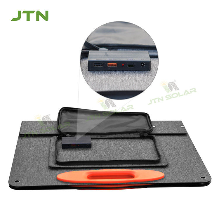 Campeggio all'aperto 2*USB QC3.0 DC Type C Charger Mono Portable Solar Folding Bag 60W Pannello solare pieghevole