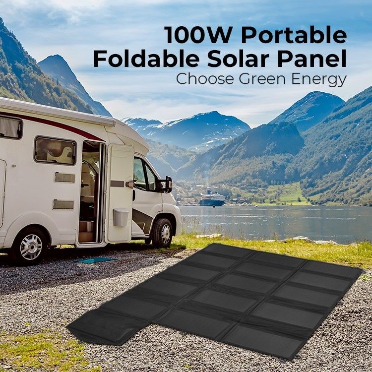 Caricabatterie portatili a energia solare flessibile da 100w per stazioni elettriche monocamper