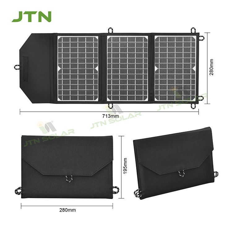 ETFE per campeggio all'aperto 21W caricabatterie solare pieghevole pannelli solari portatili con porta USB