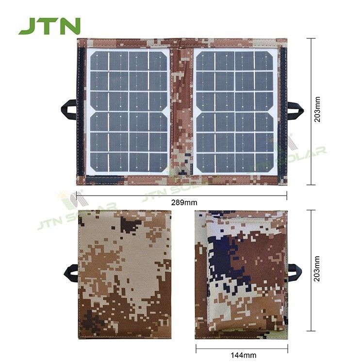 156.75mmx156.75mm Dimensione della cella 6W pannello solare portatile e pieghevole per campeggio all'aperto