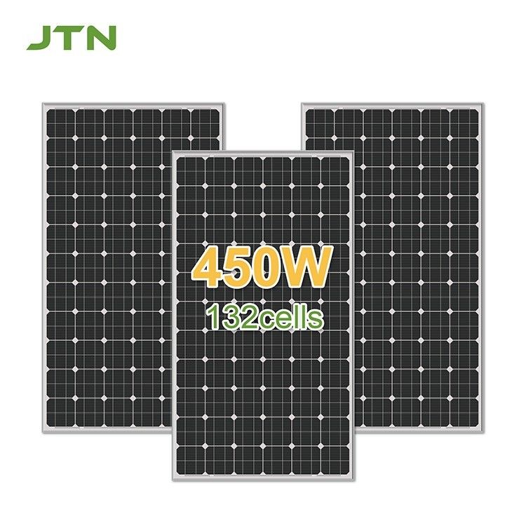 pannelli fotovoltaici mono semicelle da 450 watt con stampa del logo personalizzata e connettore compatibile