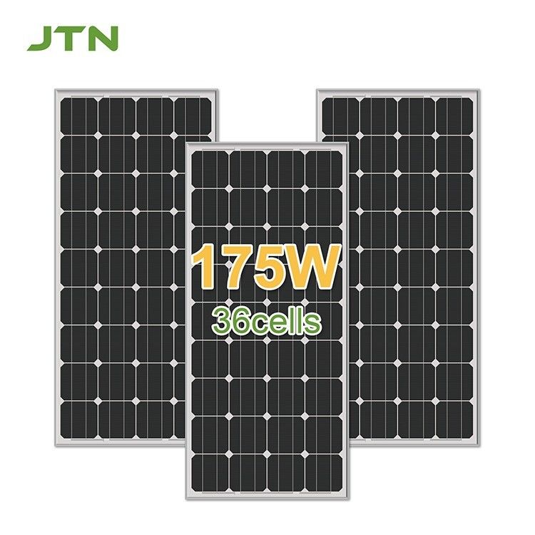 Materiale di superficie PET/ETFE/vetro 175W pannelli solari mono per sistema energetico solare domestico