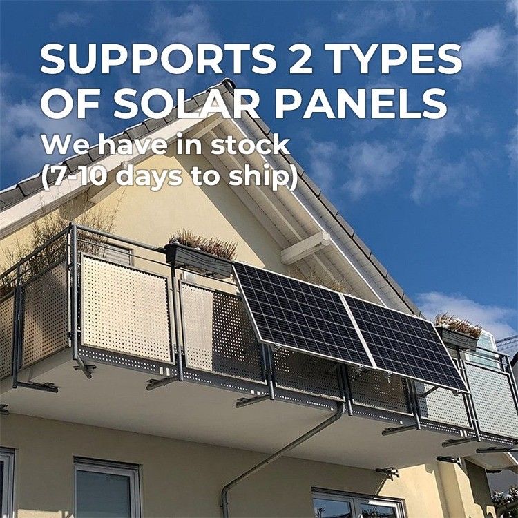 400wp 600wp 800wp Plug and Play Balcone Sistema solare 230v Uscita per facile montaggio sul tetto