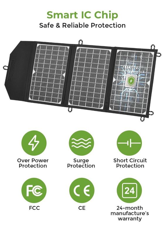 Pantaloni solari portatili leggeri con portabile monocellula USB 20W per case mobili