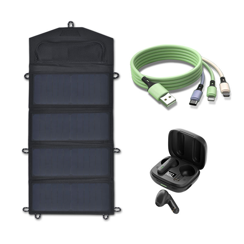 Stampa gratuita del logo pannello solare portatile da 28W per campeggi e applicazioni off-grid